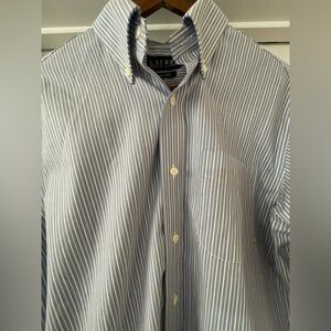 Lauren Ralph Lauren, Long Sleeve Button Down Shirt, 100% Cotton, Size 15 34/35